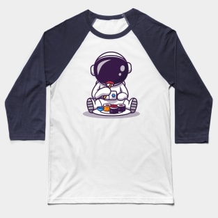 Cute Astronaut Eat Sushi Baseball T-Shirt